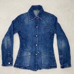 Vintage Fitted Blue jean jacket